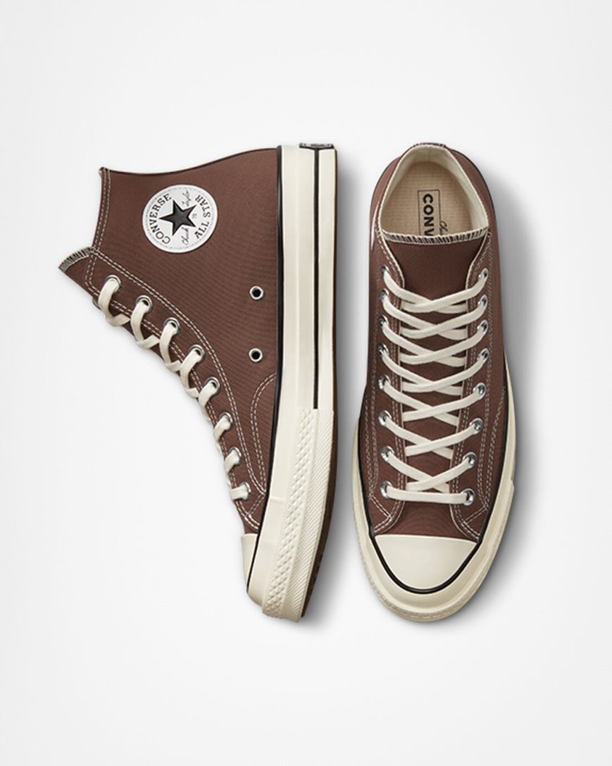 Dámské Boty Vysoké Converse Chuck 70 Vintage Platene Hnědé Černé | CZ UQPS94